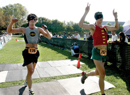 the Joel Schumacher versions of Batman and Robin at the Silicon Valley Marathon