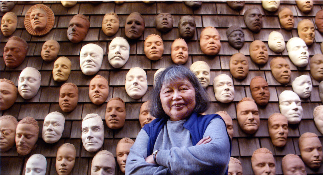 Ruth Asawa with Face Mask Wall