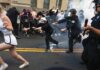 George Floyd, protests, protesters, San Jose police, San Jose police trial, teargas, fighting,