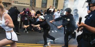 George Floyd, protests, protesters, San Jose police, San Jose police trial, teargas, fighting,