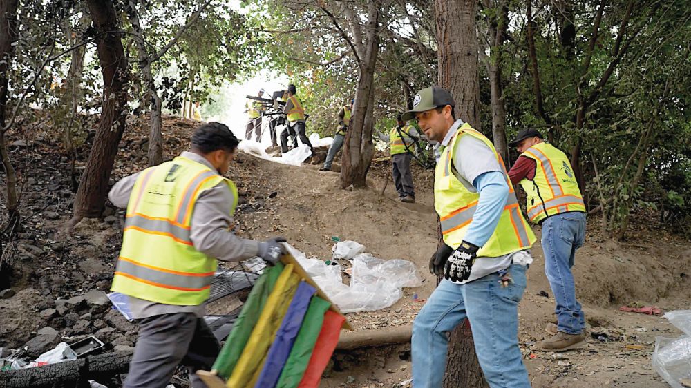 nine tons of trash, $2.4 million, los gatos, valley water, waterways cleanup, silicon valley, homeless encampment, Coyote Creek, Guadalupe River, Los Gatos Creek