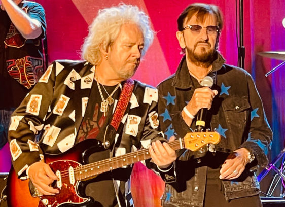 Guitarist and singer on stage