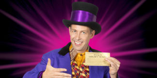 Man dressed up as Willy Wonka