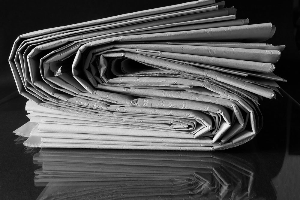 Stack of newspapers