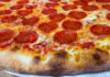 closeup of a pepperoni pizza
