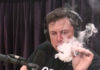 Elon Musk blowing smoke