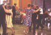 Snapshot of people dancing at an event