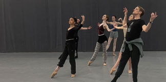 Dancers rehearsing