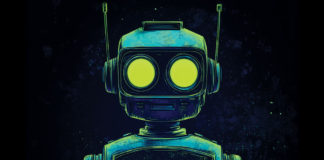 Colorful artwork depicting a robot