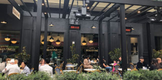 Outdoor patio at a restaurant