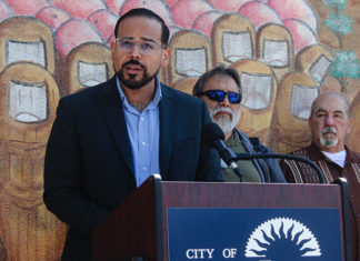 Man speaking at an outdoor event