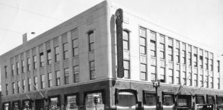 Archival photo of a large building