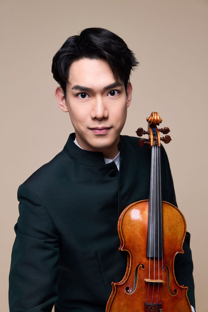 Man holding a violin