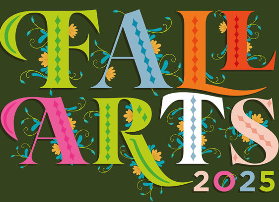 Fall Arts spelled out in decorative type