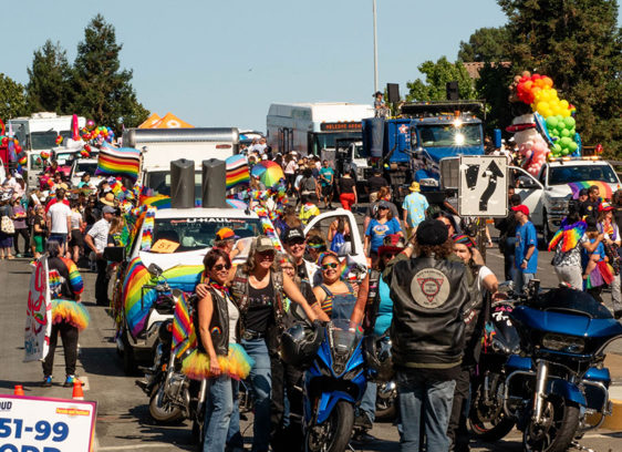Large congregation of people taking over a freeway