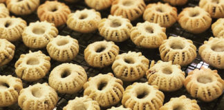 Large tray of small pastries