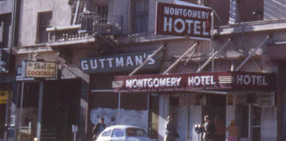 Vintage photo of an old hotel
