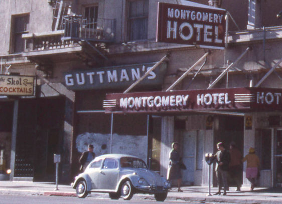 Vintage photo of an old hotel