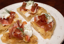 Pieces of pizza on a plate