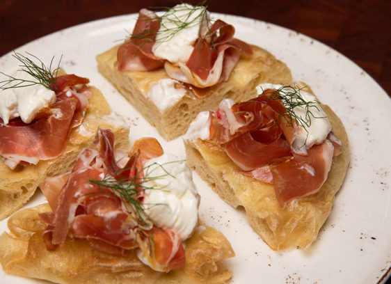 Pieces of pizza on a plate