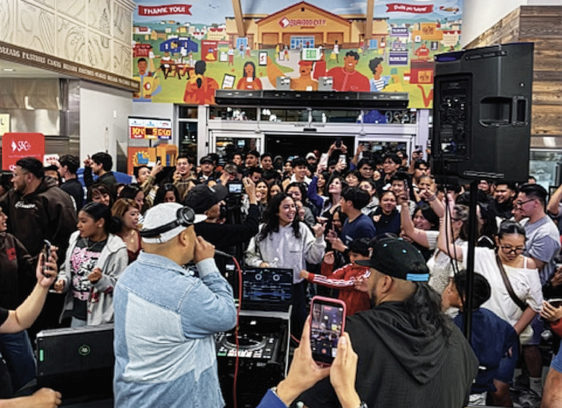 Party in a supermarket