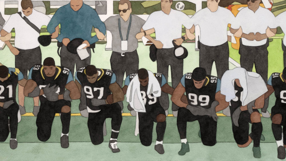 nfl protest, artist kota ezawa