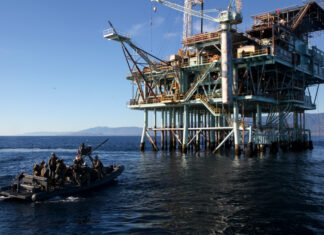 u.s. marines, oil rig training exercise, santa barbara california
