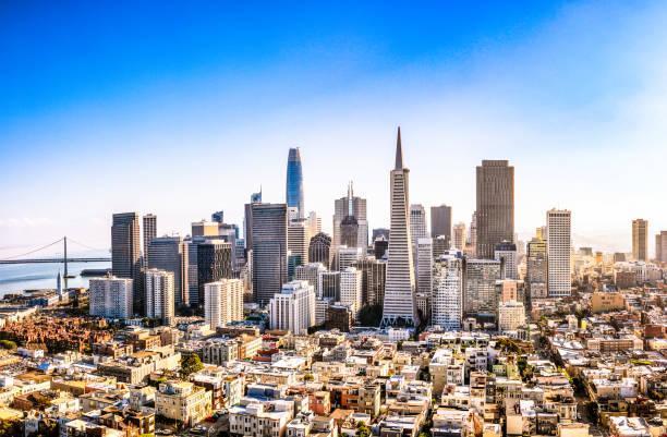 Downtown San Francisco business district on a sunny day