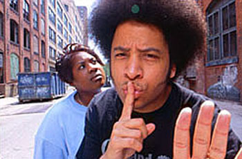 DJ Pam the Funkstress and  Boots Riley