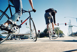 cyclists on Ralston Avenue