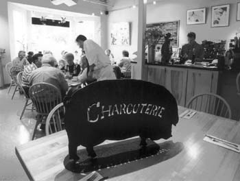 pig motif at Charcuterie